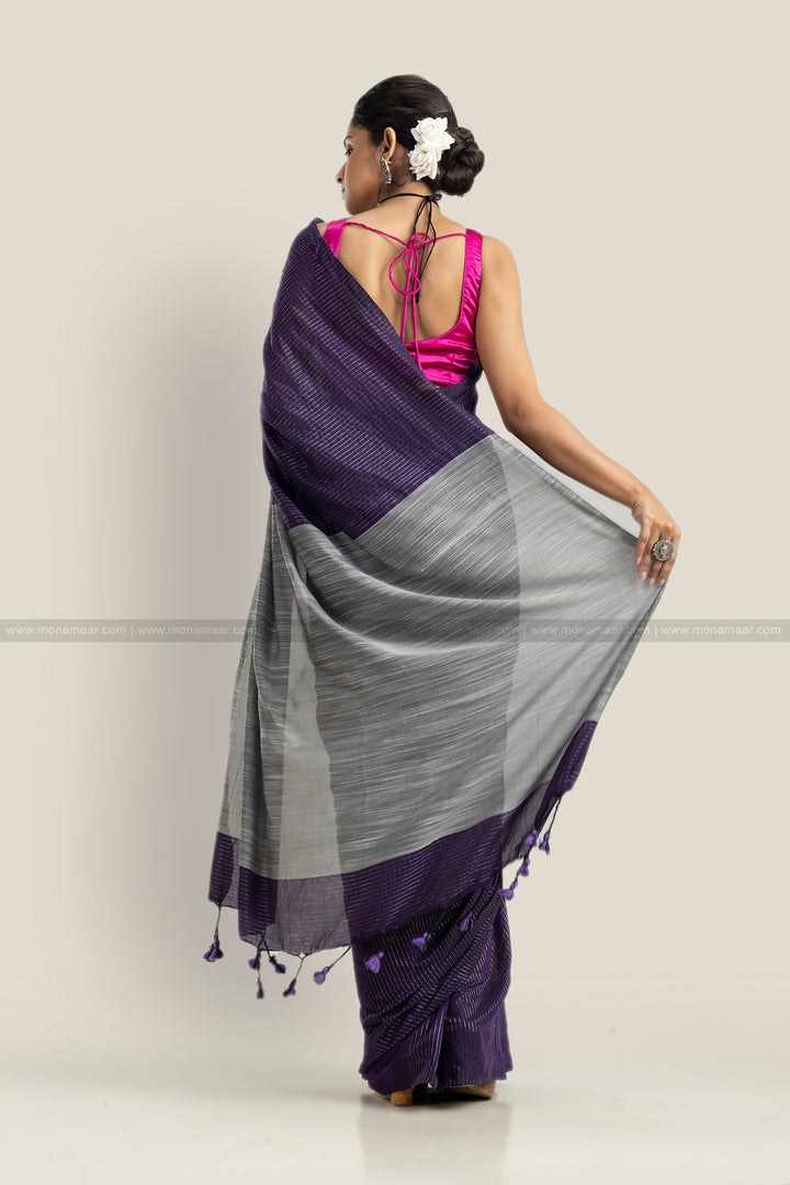 Zari Striped Cotton Saree