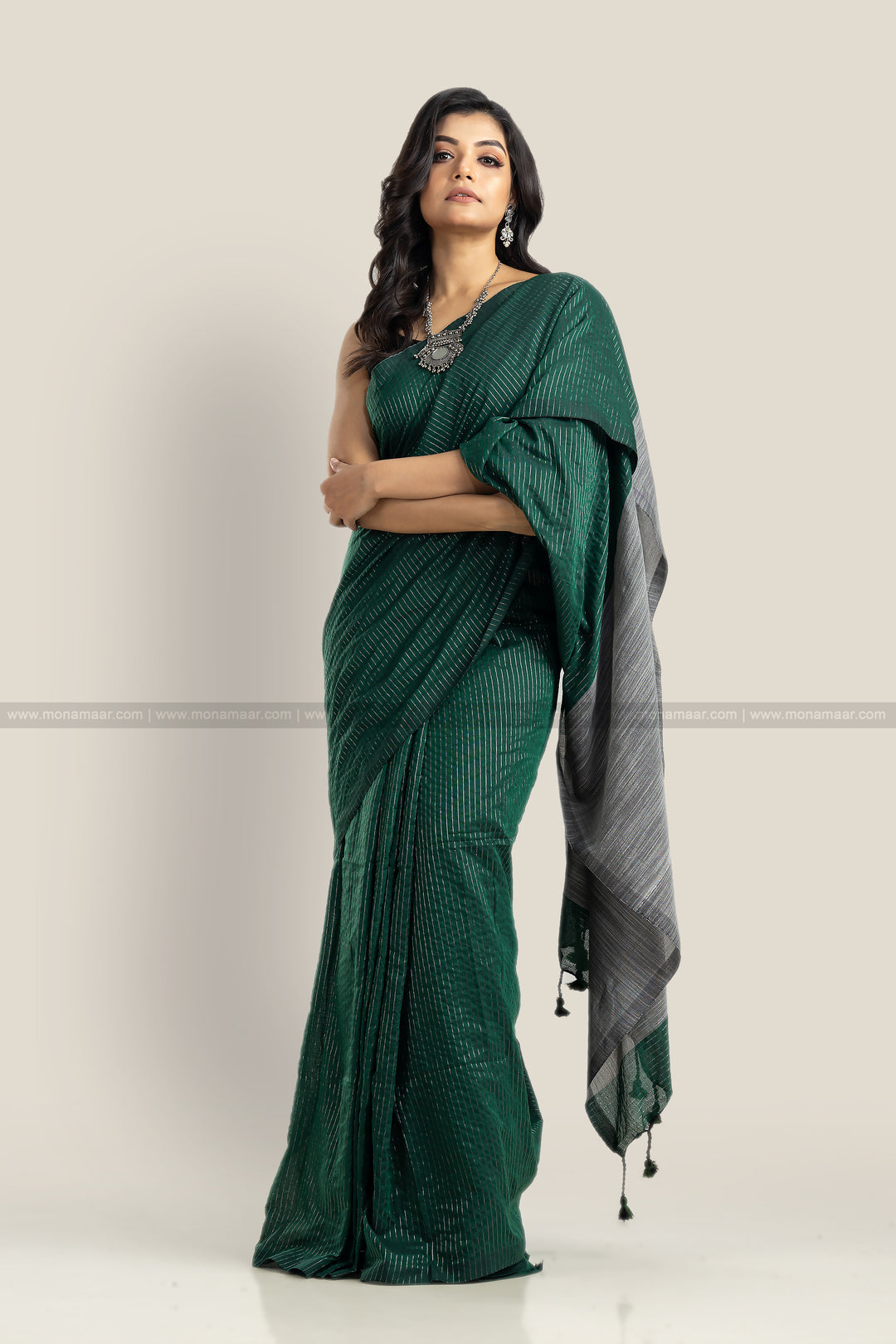 Zari Striped Cotton Saree