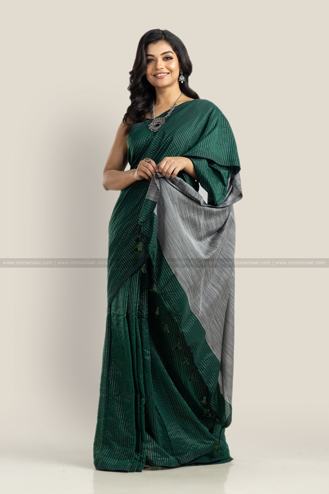 Zari Striped Cotton Saree