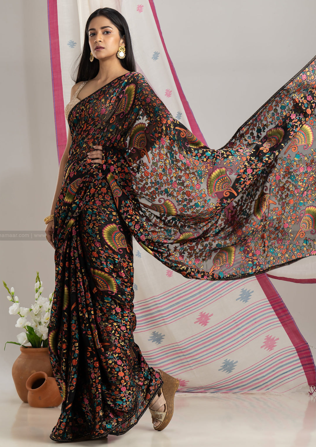 Brasso Blossom Designer Saree