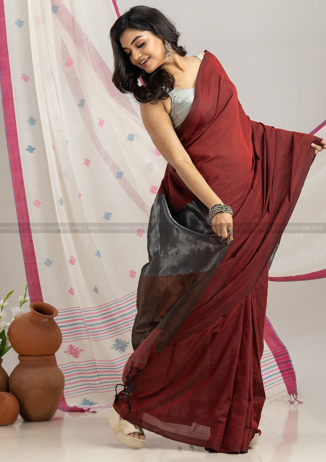 Bengal Khadi Cotton Saree