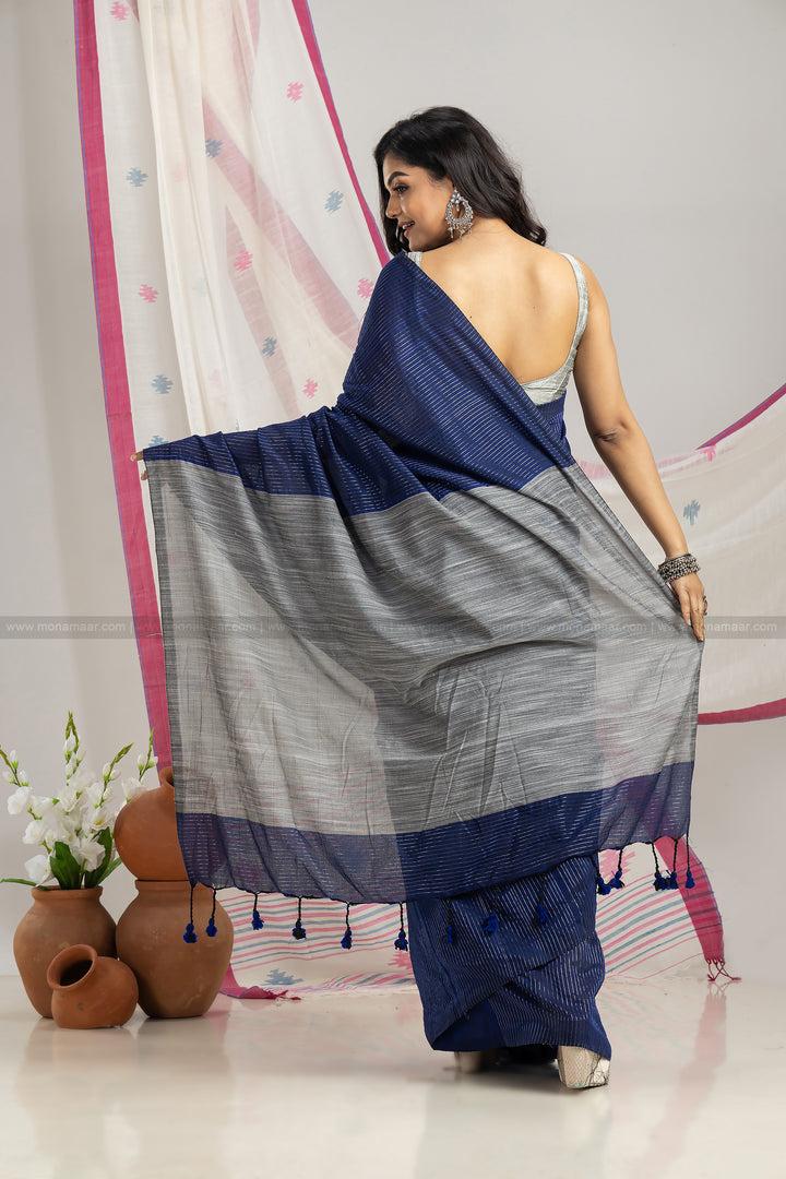 Zari Striped Cotton Saree