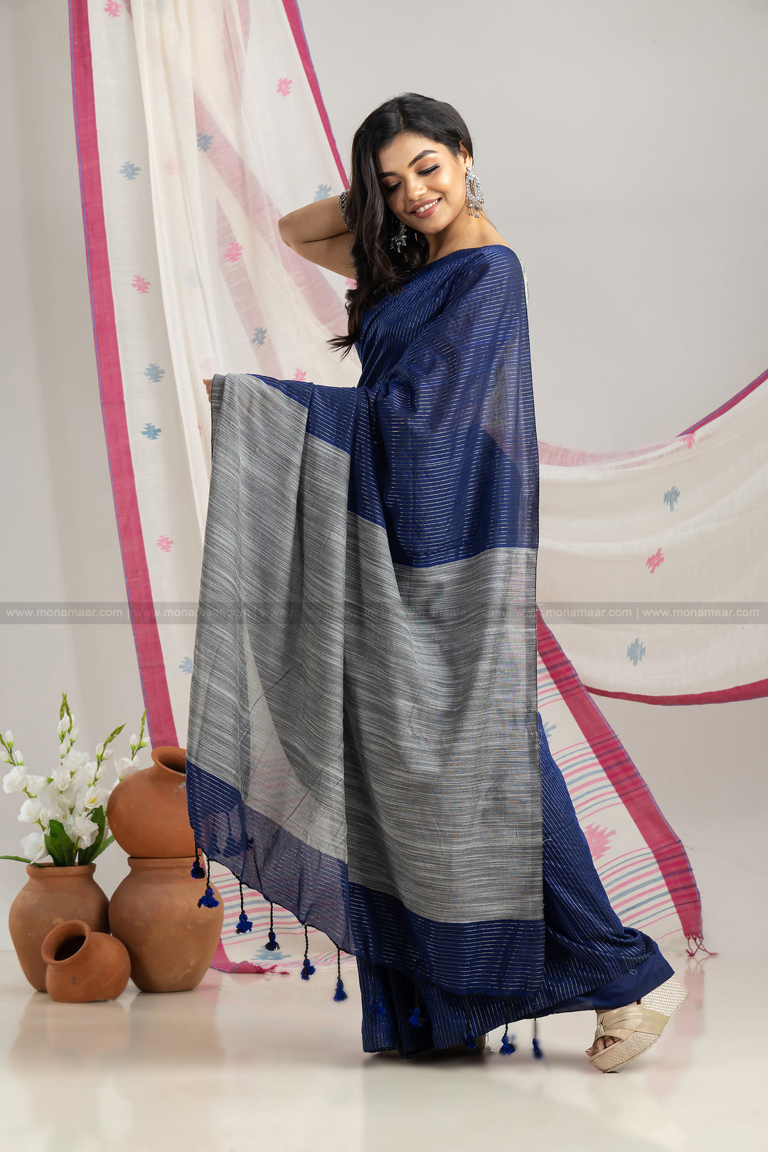 Zari Striped Cotton Saree