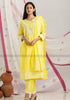 Yellow Embroidered Kurti Pant Dupatta Set