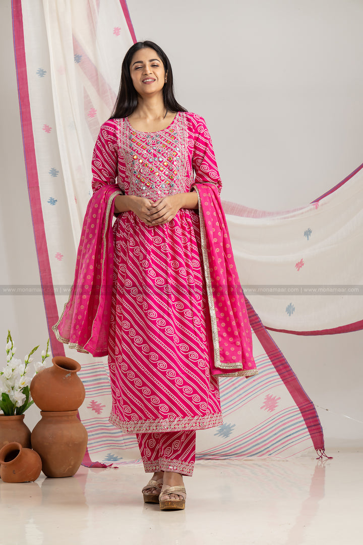 Rani Pink Kurti Set