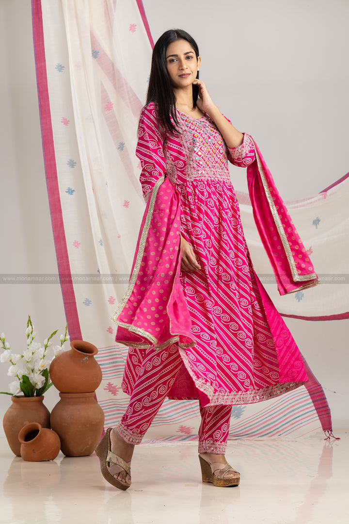 Rani Pink Kurti Set