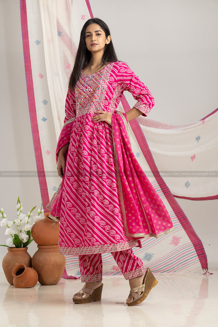 Rani Pink Kurti Set