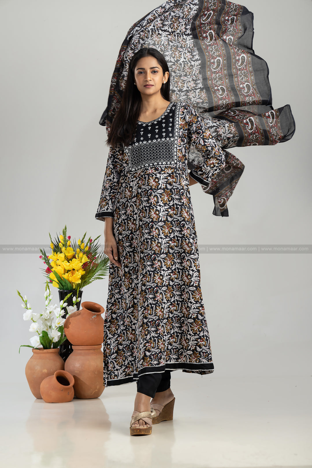 Jaipuri Anarkali Kurti Set