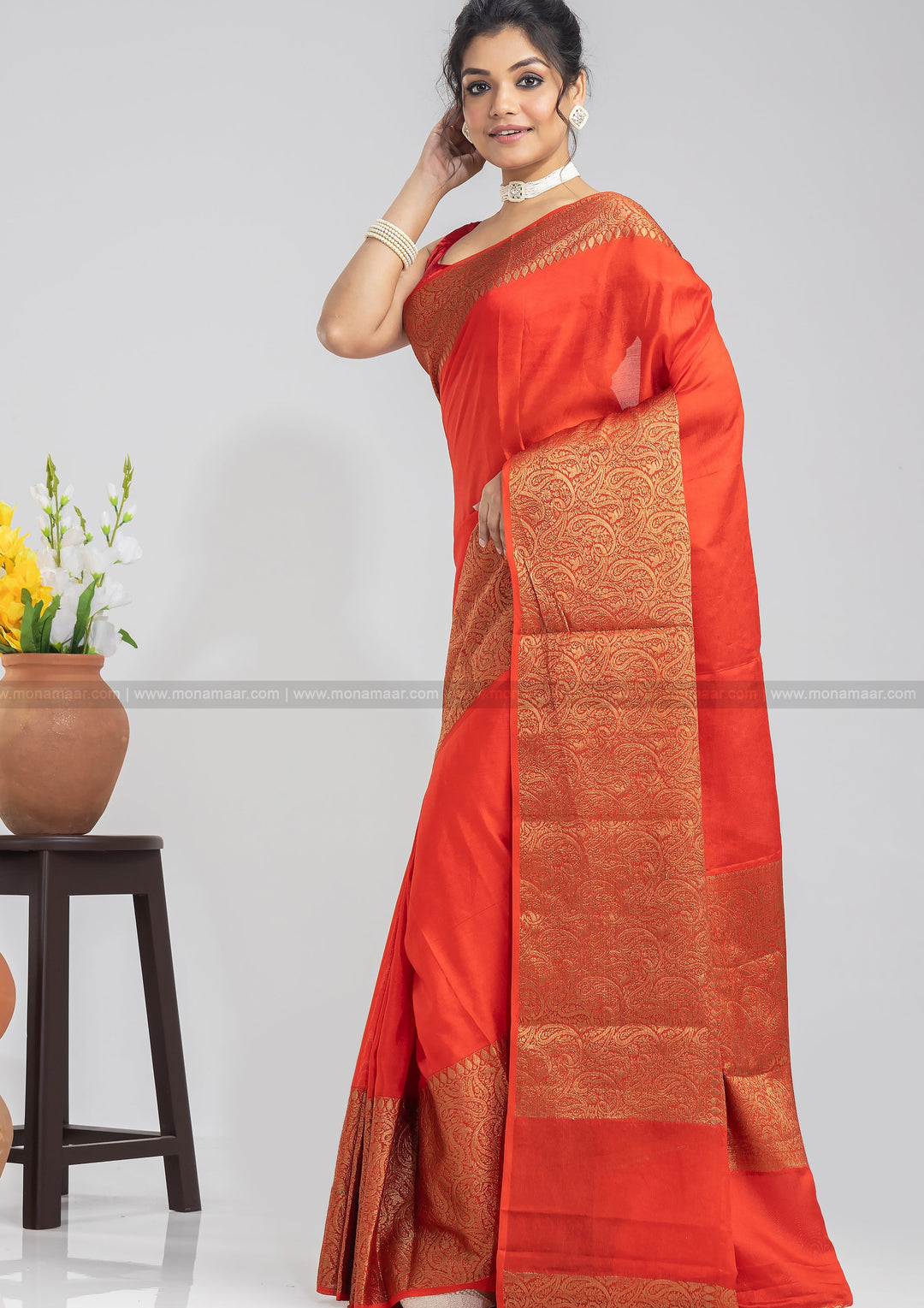 Ravishing Red Saree