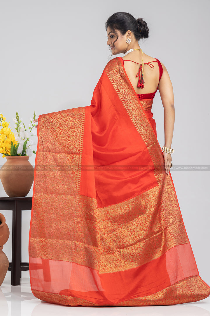 Ravishing Red Saree