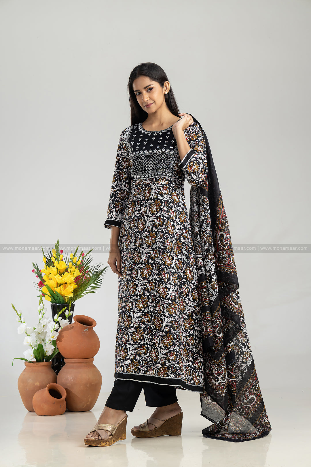 Jaipuri Anarkali Kurti Set