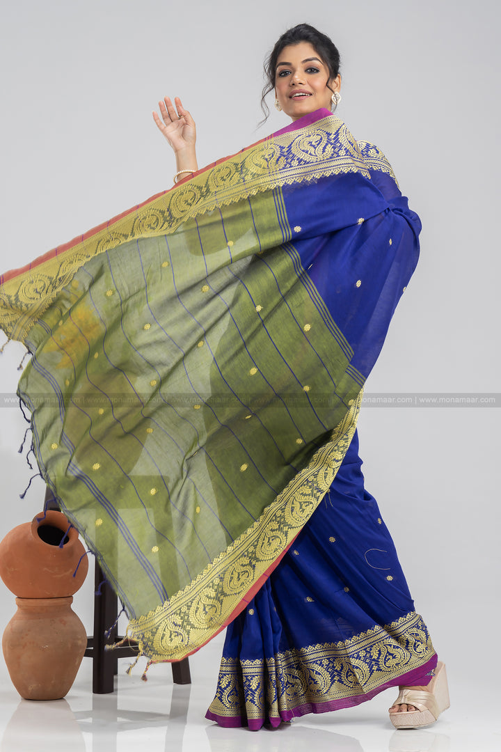 Bengal  khadi Cotton Saree