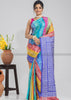 Multi Color Gujarati Embroidery Saree