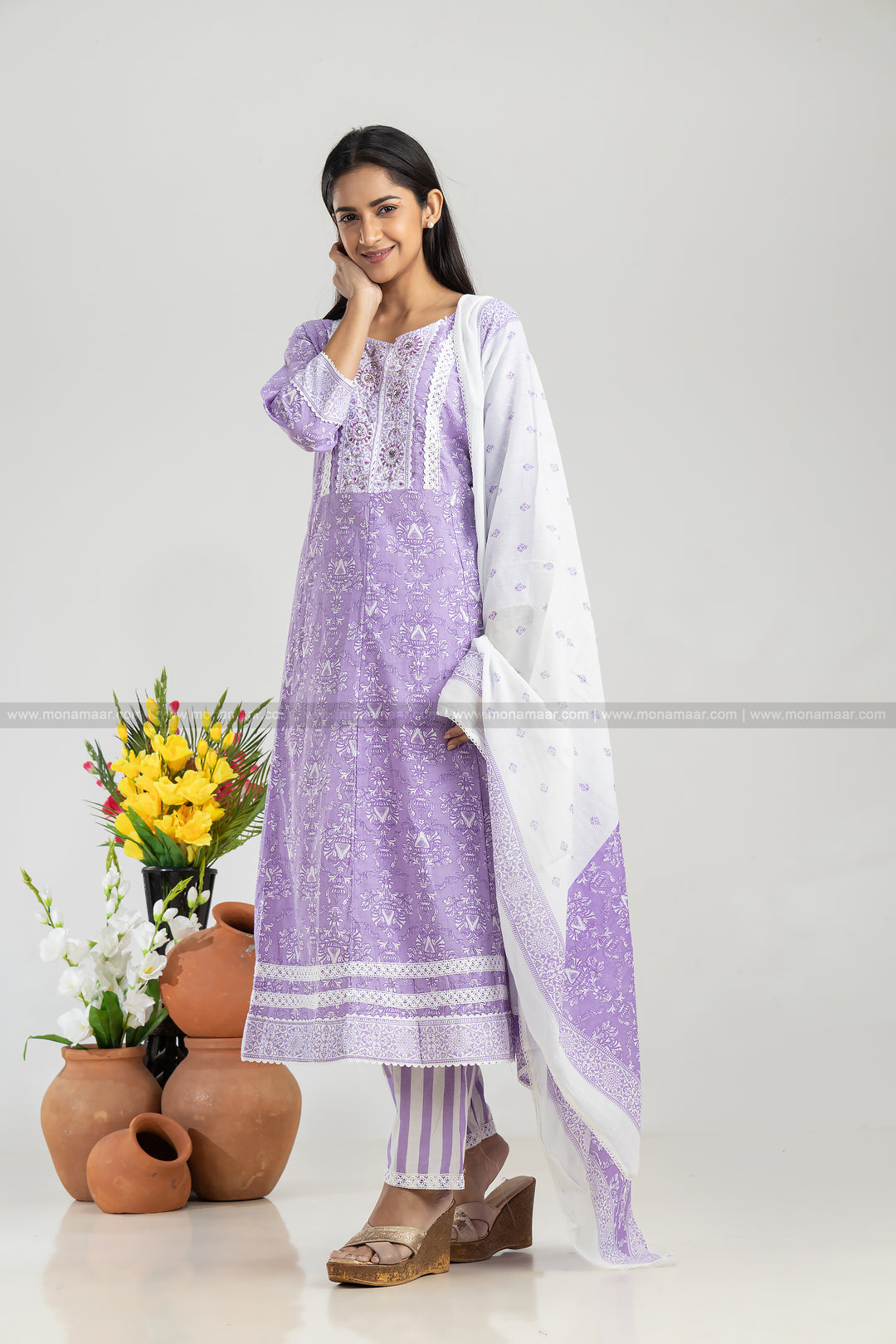 Summer Special Lilac Anarkali Set