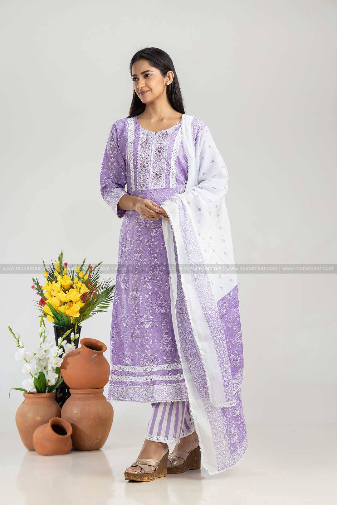 Summer Special Lilac Anarkali Set