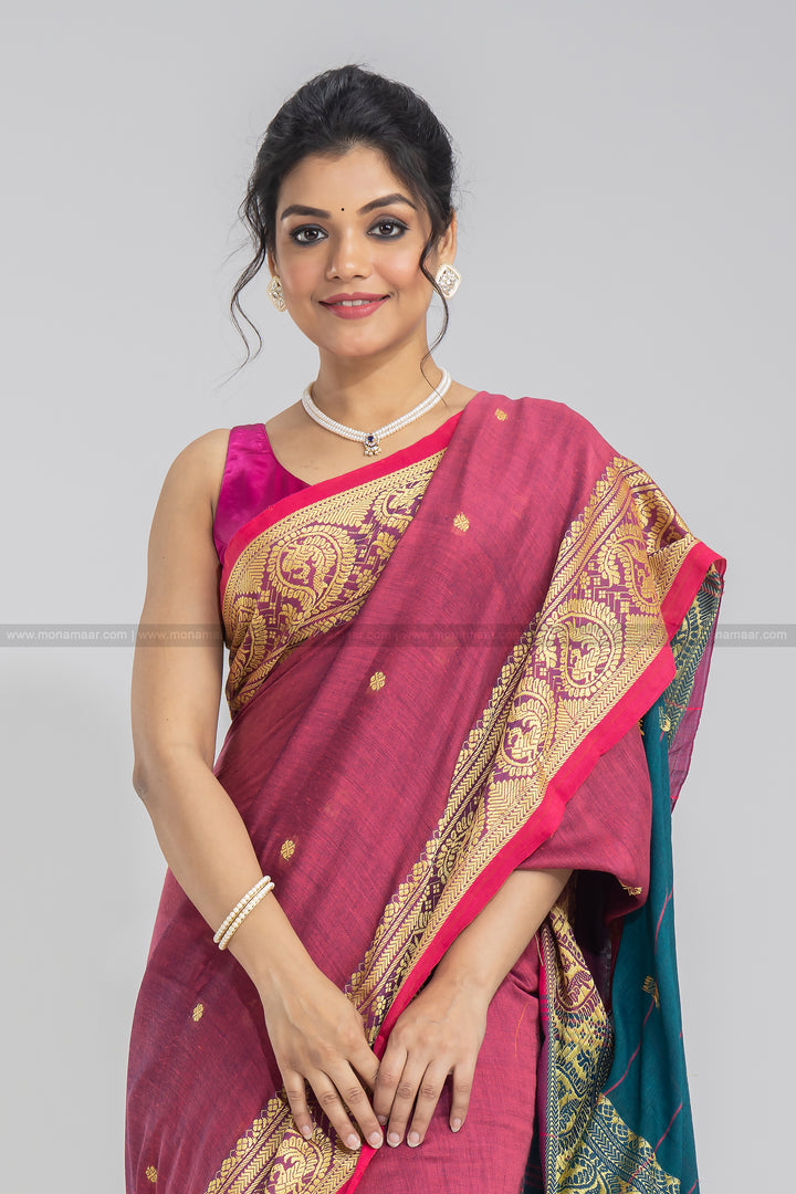 Bengal  khadi Cotton Saree