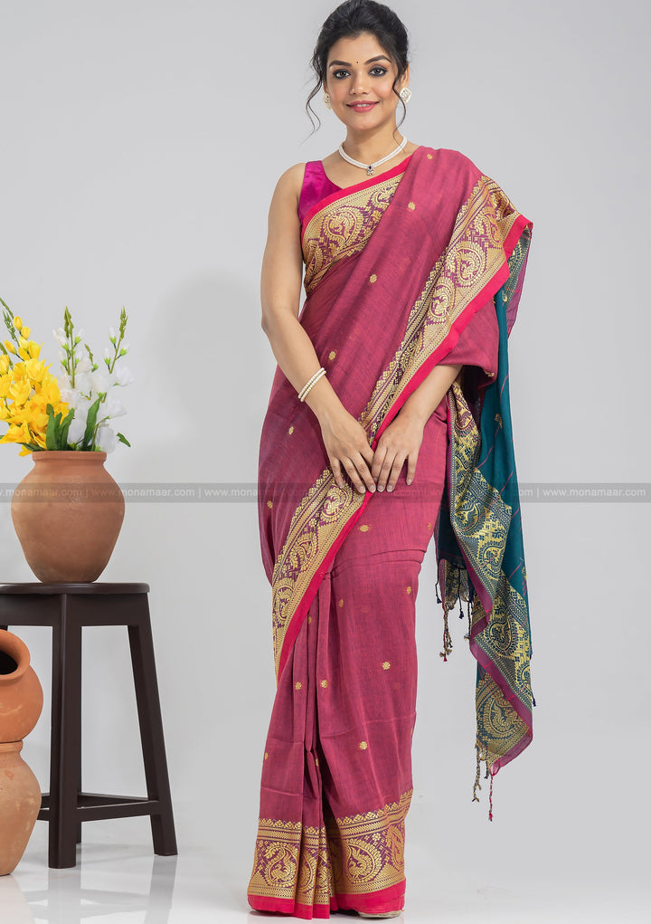 Bengal  khadi Cotton Saree