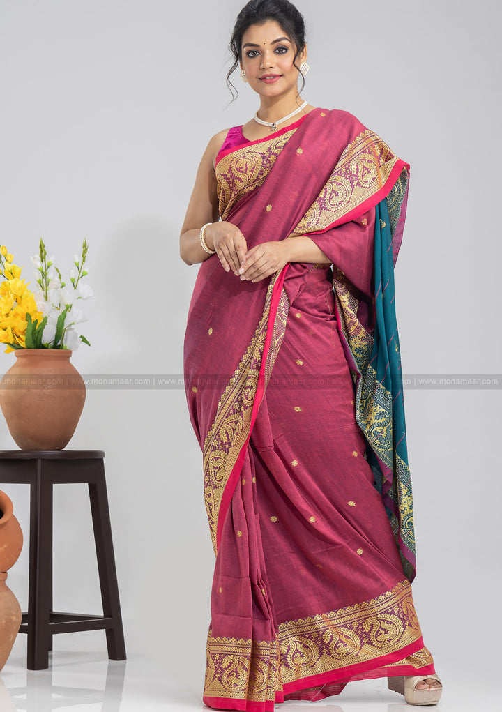 Bengal  khadi Cotton Saree