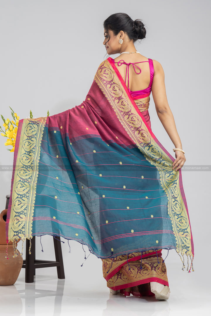 Bengal  khadi Cotton Saree