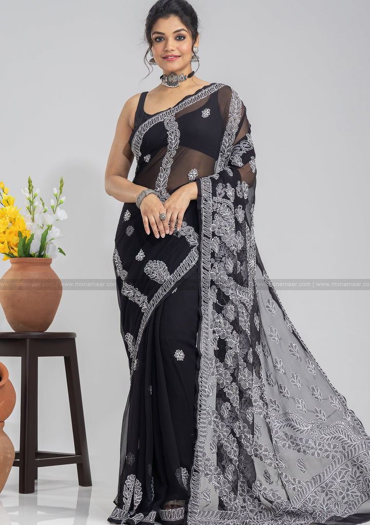 Pure Lucknowi Chikankari Saree