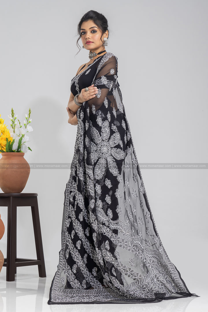 Pure Lucknowi Chikankari Saree