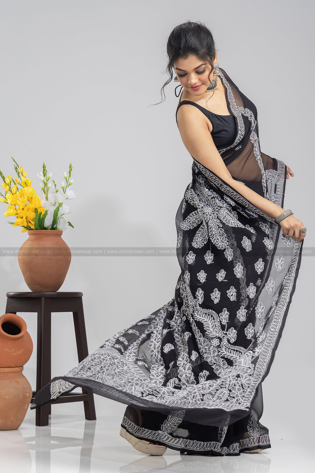 Pure Lucknowi Chikankari Saree