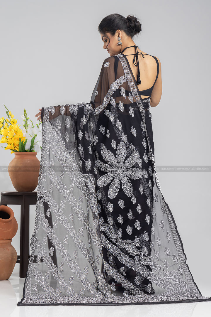 Pure Lucknowi Chikankari Saree