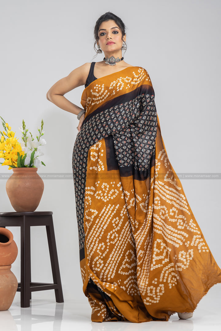 Mix Match Bandhni Saree