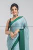 Desirable Moss Green Chiffon Saree