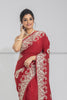 Kashmiri Embroidered Red Saree