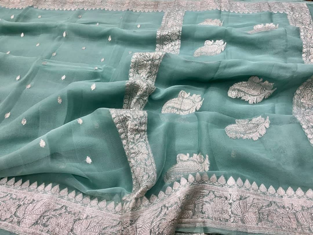 Khaddi Chiffon Handloom Banarasi