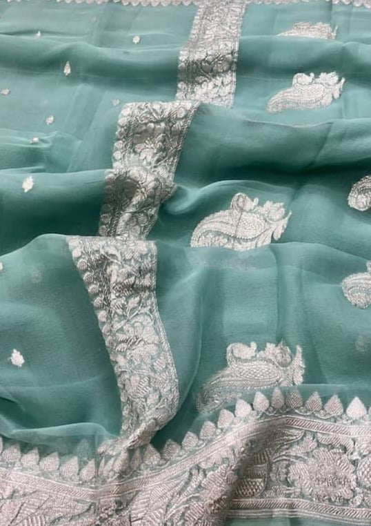 Khaddi Chiffon Handloom Banarasi