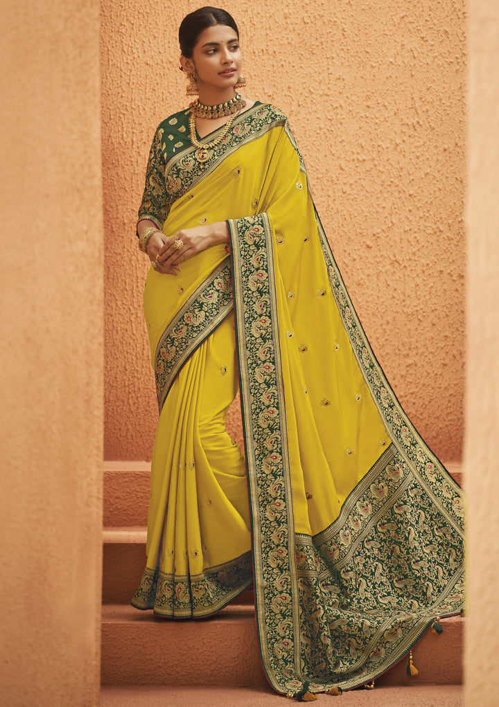 Banarasi Embroidered Paithani Silk Saree