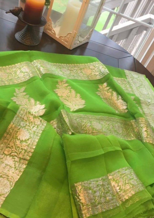 Khaddi Chiffon Handloom Banarasi