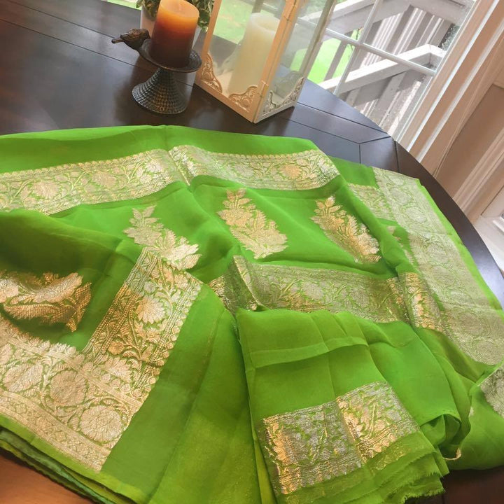 Khaddi Chiffon Handloom Banarasi