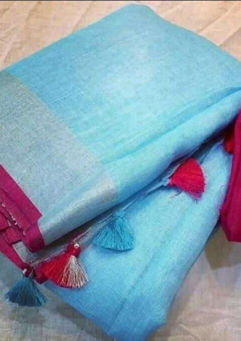 Pure Handwoven Linen Saree