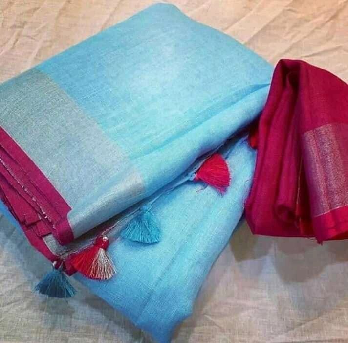 Pure Handwoven Linen Saree