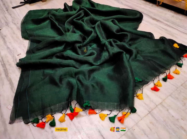 Pure Linen Saree
