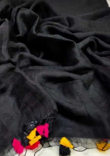 Pure Linen Saree