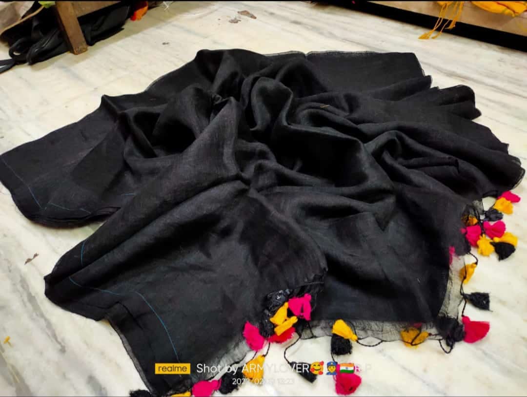 Pure Linen Saree