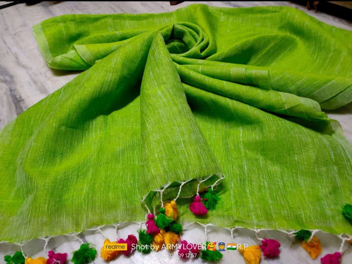 Pure Linen Saree