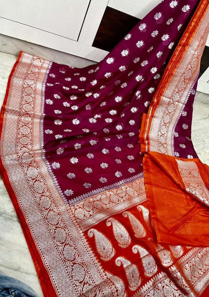 Banarasi Semi Georgette Chiffon Silk Saree
