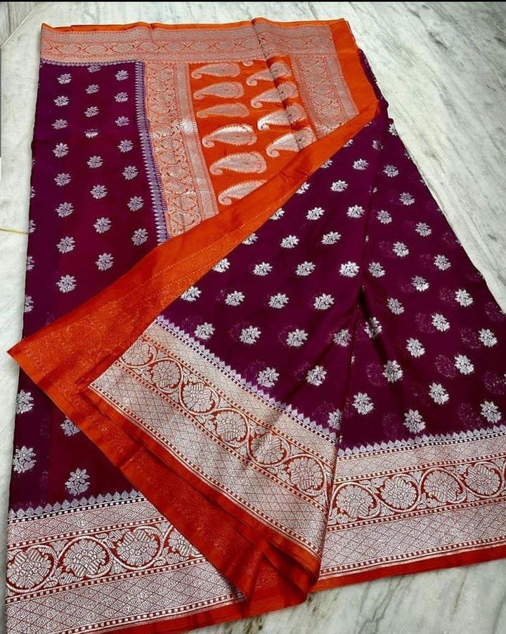 Banarasi Semi Georgette Chiffon Silk Saree