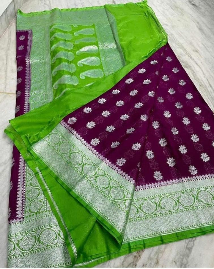 Banarasi Semi Georgette Chiffon Silk Saree