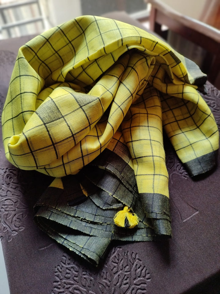 Pure Handwoven Linen Saree