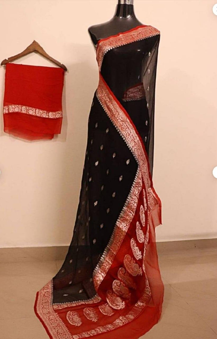 Khaddi Chiffon Banarasi Saree