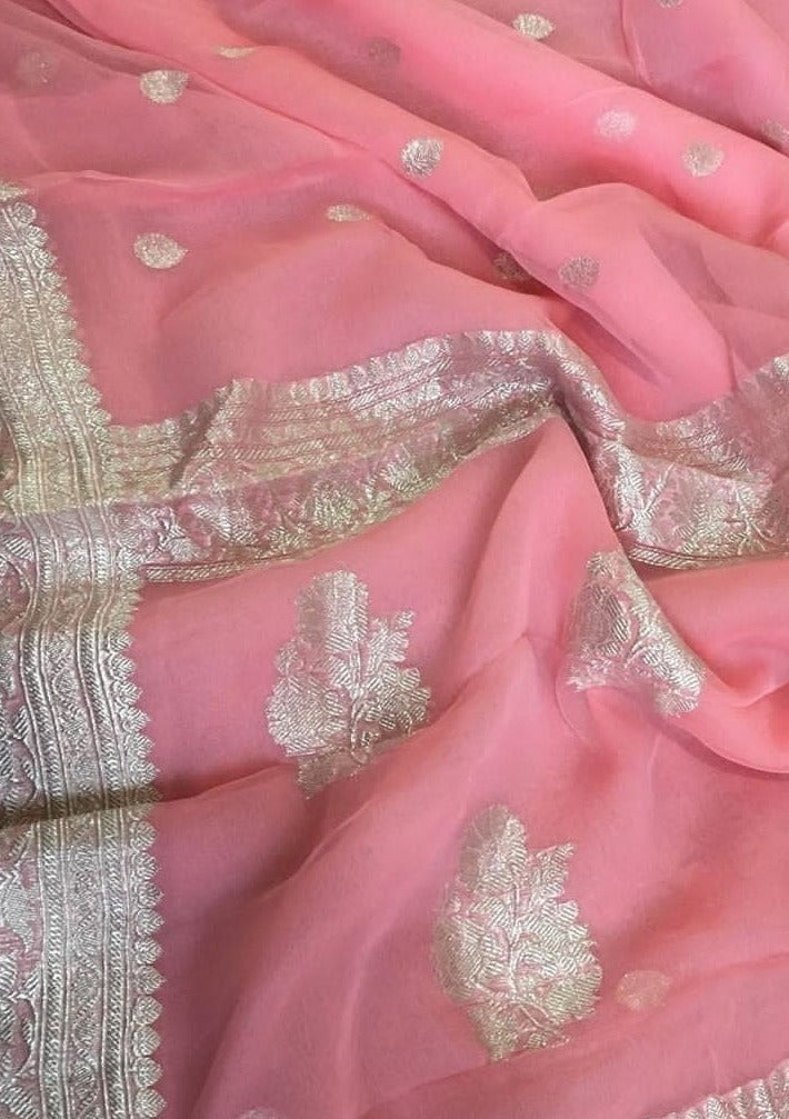 Khaddi Chiffon Banarasi Saree