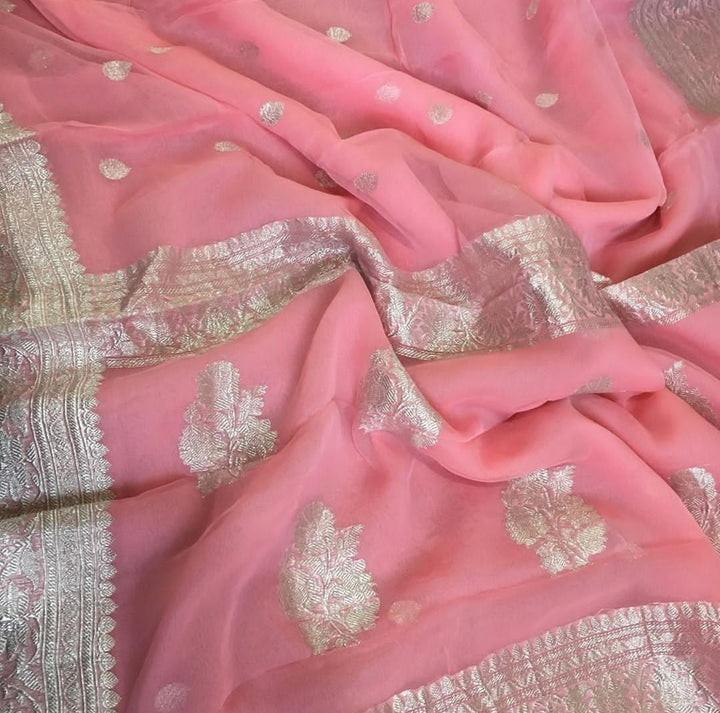 Khaddi Chiffon Banarasi Saree