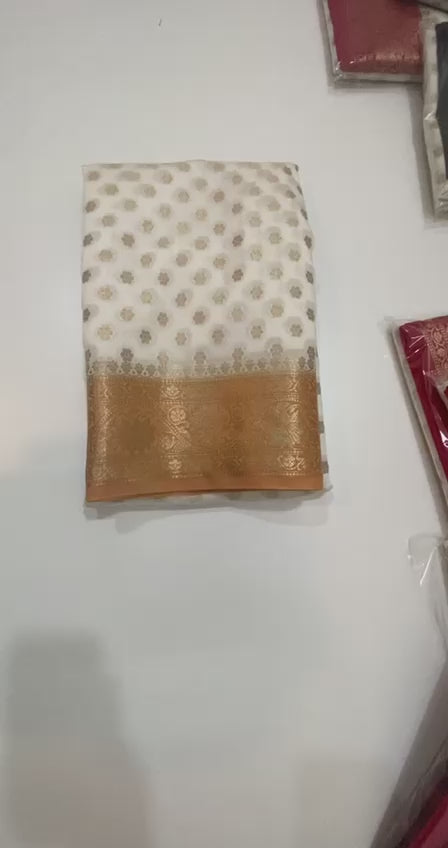 Banarasi Semi Georgette Soft Silk  Saree