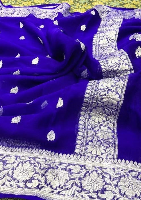 Khaddi Chiffon Handloom Banarasi